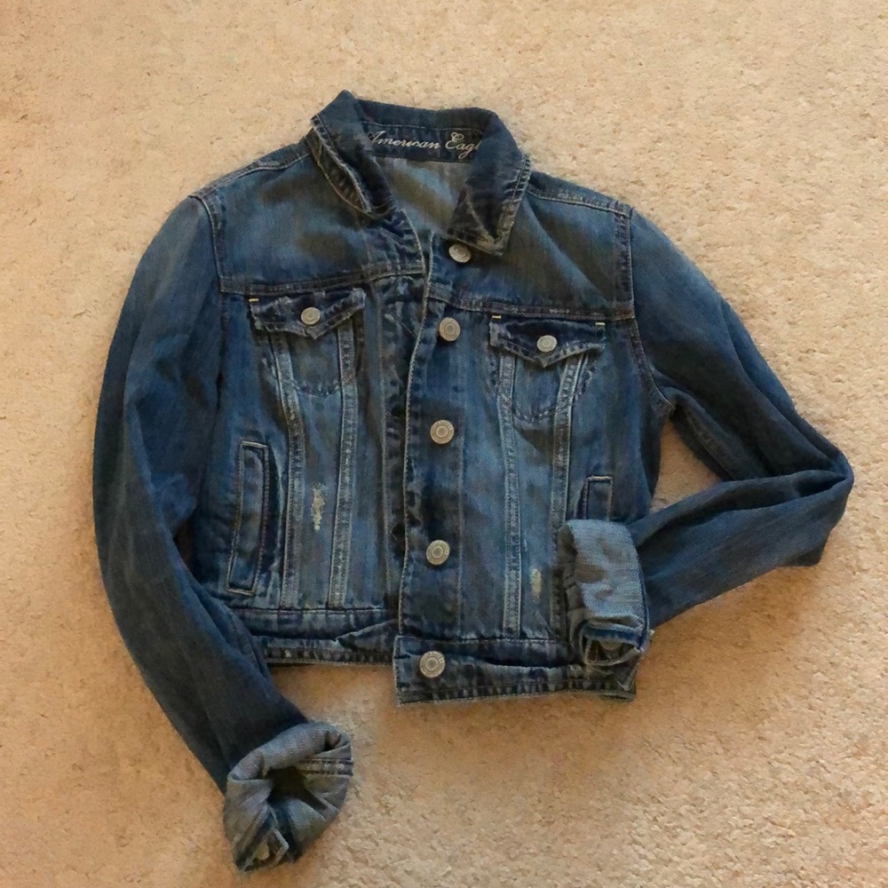 American Eagle Cropped Denim Jacket